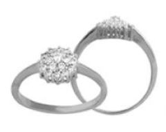 White Gold Diamond Ring with 0.24 ct Natural Diamonds