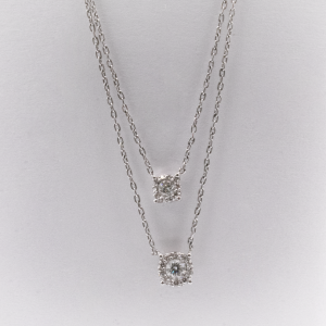 White Gold 2 in 1 Pendant with 0.52 ct Diamonds