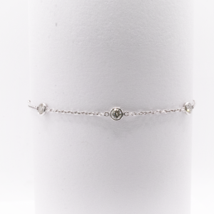 White Gold Diamond By the Yard Bracelet with 1.0 ct Natural Diamonds