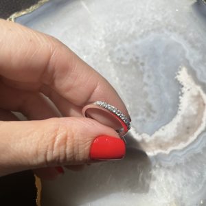 White Gold Band Ring with 0.20 ct Natural Diamonds