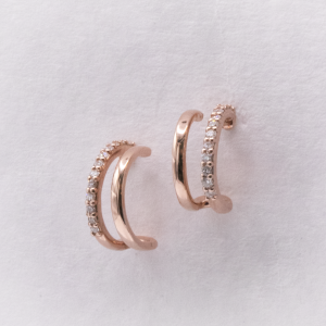 Rose Gold Earrings with 0.20 ct. Natural Diamonds