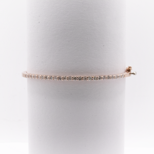 Rose Gold Bangles Bracelet with 1.43 ct Diamonds