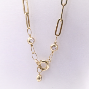Yellow Gold Paper Clip Chain