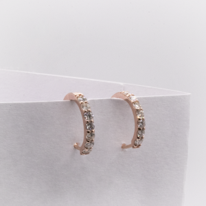 Rose Gold Hoops Earrings with 0.81 ct. Diamonds