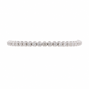 White Gold Tennis Diamond 46 with 4.06 ct